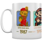 Pyramid International Super Mario (Dates) Official Boxed Ceramic Coffee/Tea Mug, Paper, Multi-Colour, 11 x 11 x 1.3 cm