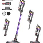 NADALY Cordless Vacuum Cleaner, 650W 55KPA 70Mins Vacuum Cleaners for Home, Anti-Tangle, Self-Standing Stick Vacuum Cordless Rechargeable, Lightweight Vacuum for Hardwood Floors/Pet Hair/Carpet