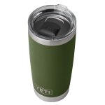 YETI Rambler 20 oz Tumbler, Stainless Steel, Vacuum Insulated with MagSlider Lid, Highlands Olive